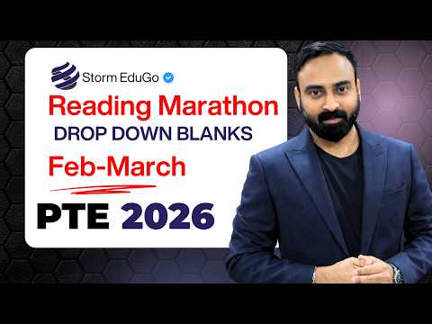 PTE Reading Drop Down Blanks 2026 | Real Exam Strategy | Reading Marathon Day 2 | February - March