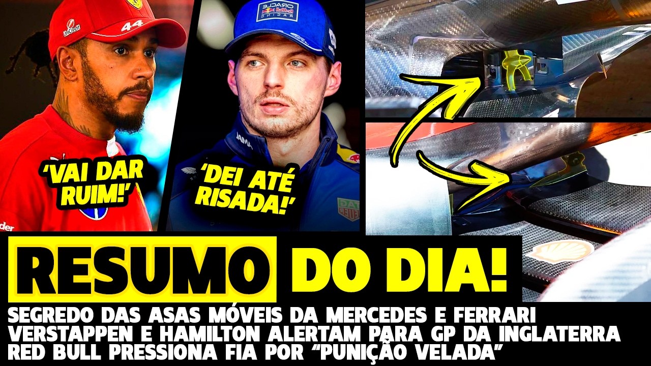 🚨VERSTAPPEN E HAMILTON SE UNEM EM ALERTA, SEGREDOS DAS ASAS DA FERRARI E MERCEDES | FÓRMULA 1