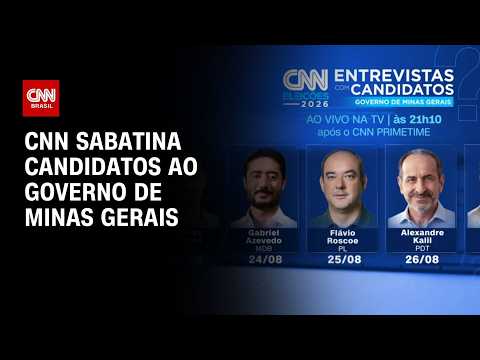 CNN Brasil inicia entrevistas com candidatos ao governo de Minas Gerais | PRIME TIME