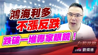 鴻海利多不漲反跌，跌破一堆專家眼鏡！｜台股攻略｜劉烱德 (圖)