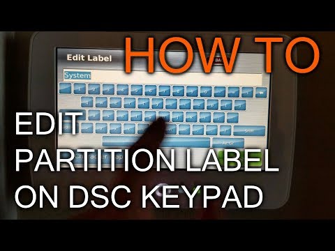 How to Name Partition Label on DSC  Keypad