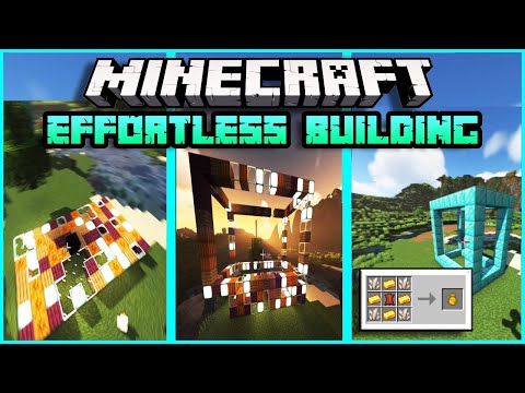 Effortless building mod! Minecraft Mod Review and showcase 2023 how to build faster  and better