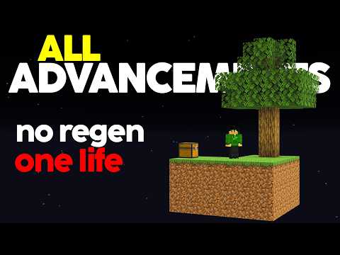 Can You Collect EVERY Minecraft Advancement in Vanilla Skyblock?