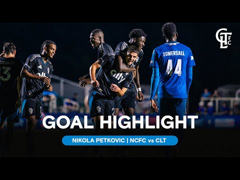 GOAL! Nikola Petkovic with the Perfect Placement | North Carolina FC vs Charlotte FC