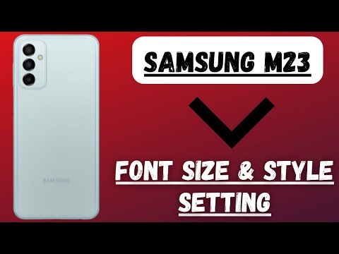 Samsung M23 Font Size & Style Setting || How to Change font Galaxy m23 (SM-M236B)