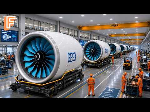 How Massive Aircraft Engines Are Mass Produced Inside Complex Assembly Factory