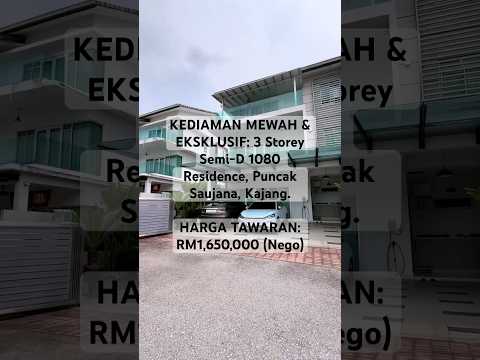 40'x80'sq.ft Fully Renovated 3 Storey Semi Detached House @ 1080 Residence, Puncak Saujana, Kajang. video