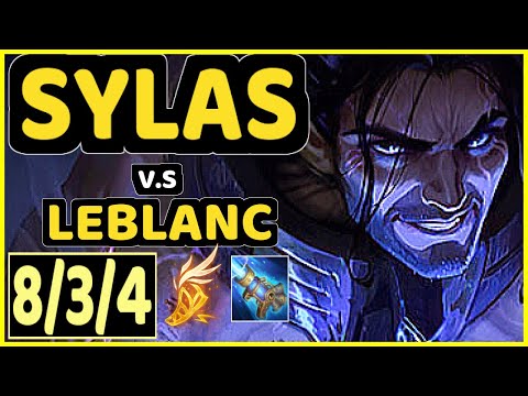 T1 FAKER (SYLAS) vs LEBLANC - 8/3/4 KDA MID CHALLENGER GAMEPLAY - KR