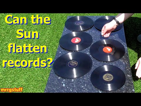 Flattening shellac records on a hot day