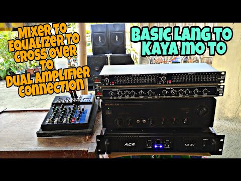 Mixer to Equalizer to Cross over Going to Amplifiers Connection, Basic Mini sound System 2020