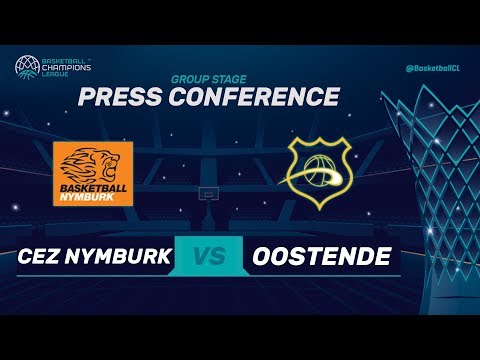 CEZ Nymburk v Oostende - Press Conference - Basketball Champions League 2017-18