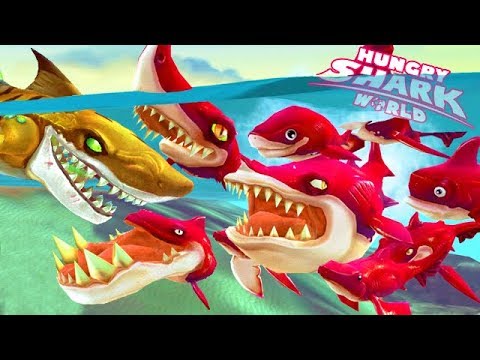 NEW SHARK THE FRENZY vs ATOMIC SHARK (HUNGRY SHARK WORLD)