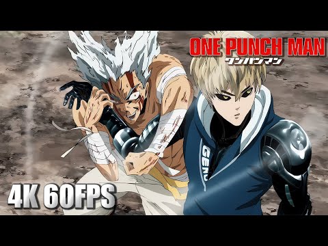 Garou vs Genos | 4K 60FPS | One Punch Man S2 EP 11 | Eng Dub | Serious Sounds Edit