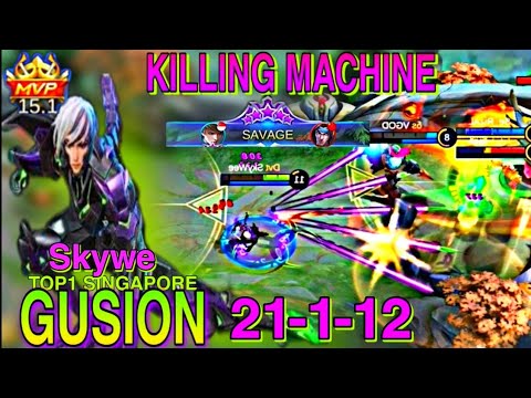 TOP GLOBAL GUSION, SINGAPORE TOP1 GUSION KILLING MACHINE UNSTOPABLE AND SAVAGE GAMEPLAY-MLBB