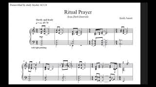 Keith Jarrett - Ritual Prayer (from Dark Intervals) - Transcription