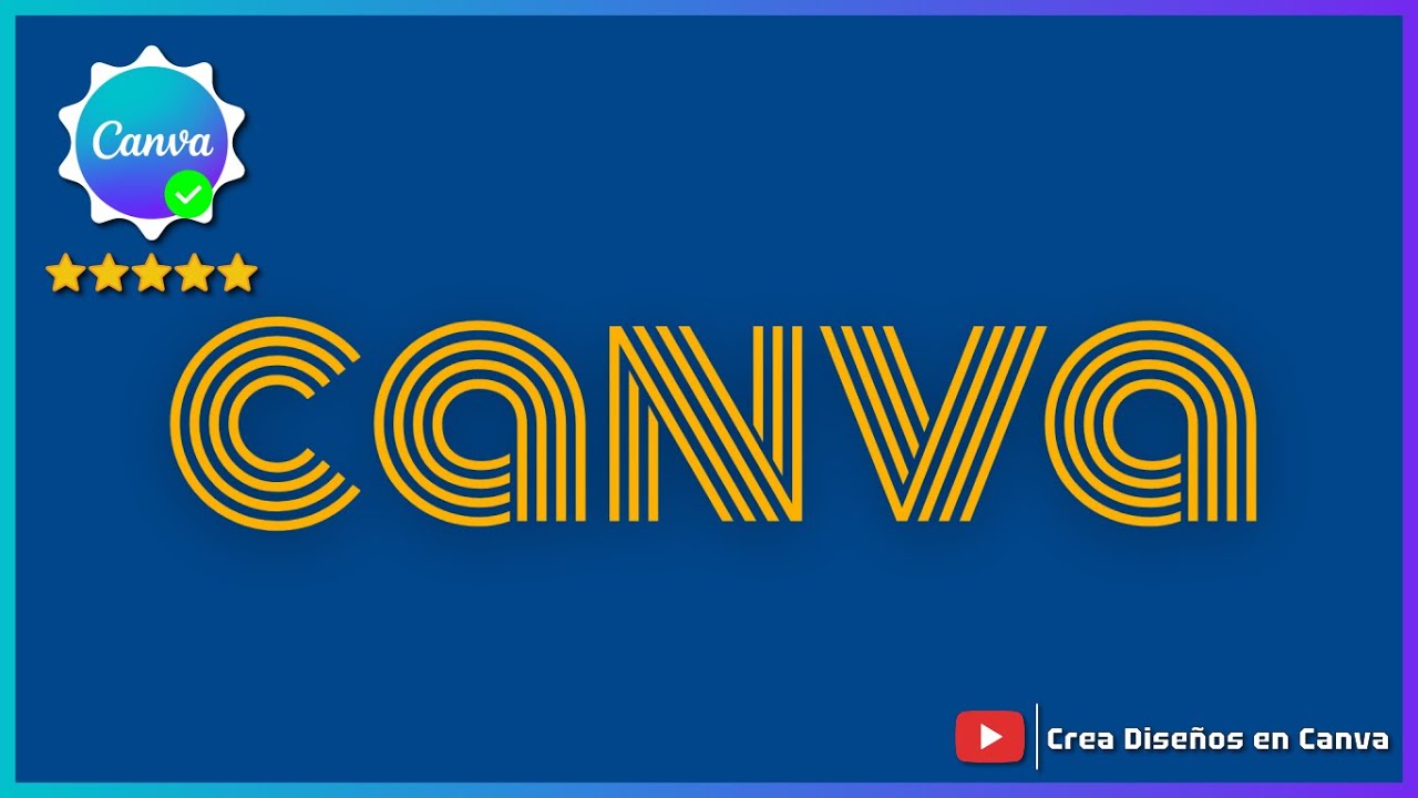 🚀 Cómo Crear TEXTO con EFECTO de LINEAS de RAYADO en Canva | TUTORIAL Rápido y Sencillo