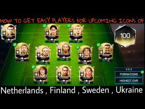 ICONS SQUAD BUILDER : Bergkamp , Rijkaard , Shevchencko, Larsson,Litmanen /Gameplay fifa mobile S2 Video