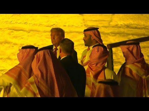 Video Thumbnail: Trump, Saudi crown prince arrive at state dinner venue in Diriyah | AFP