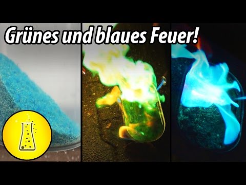 Grünes und blaues Feuer! #Flammenfärbung