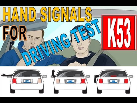 Hand Signals for Driving Test K53 / South Africa