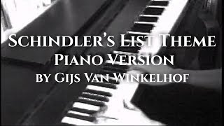 Schindler's List Theme - Piano Version by Gijs van Winkelhof