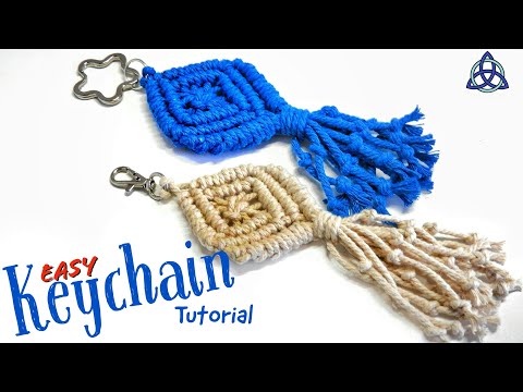 Macrame Keychain DIY Macrame Key Hanger Tutorial Macrame Pattern 1