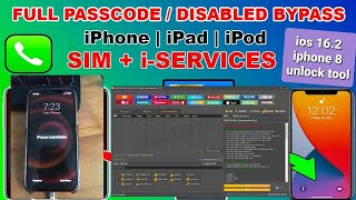 IPHONE 8 PASSCODE BYPASS WITHOUT ICLOUD IOS 16.2 by UNLOCK TOOL