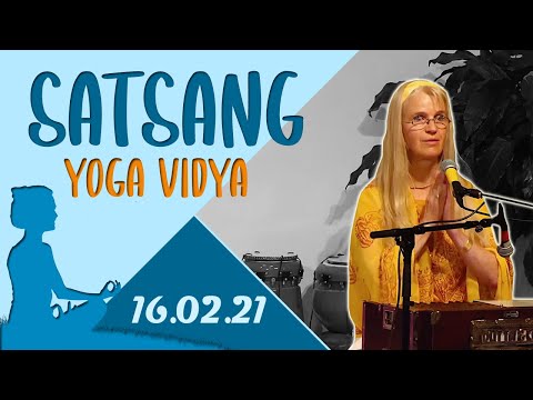 Satsang + Meditation, Mantra und Kirtan mit Sybille - Yoga Vidya Ashram Live 20:00 - 16.02.2021