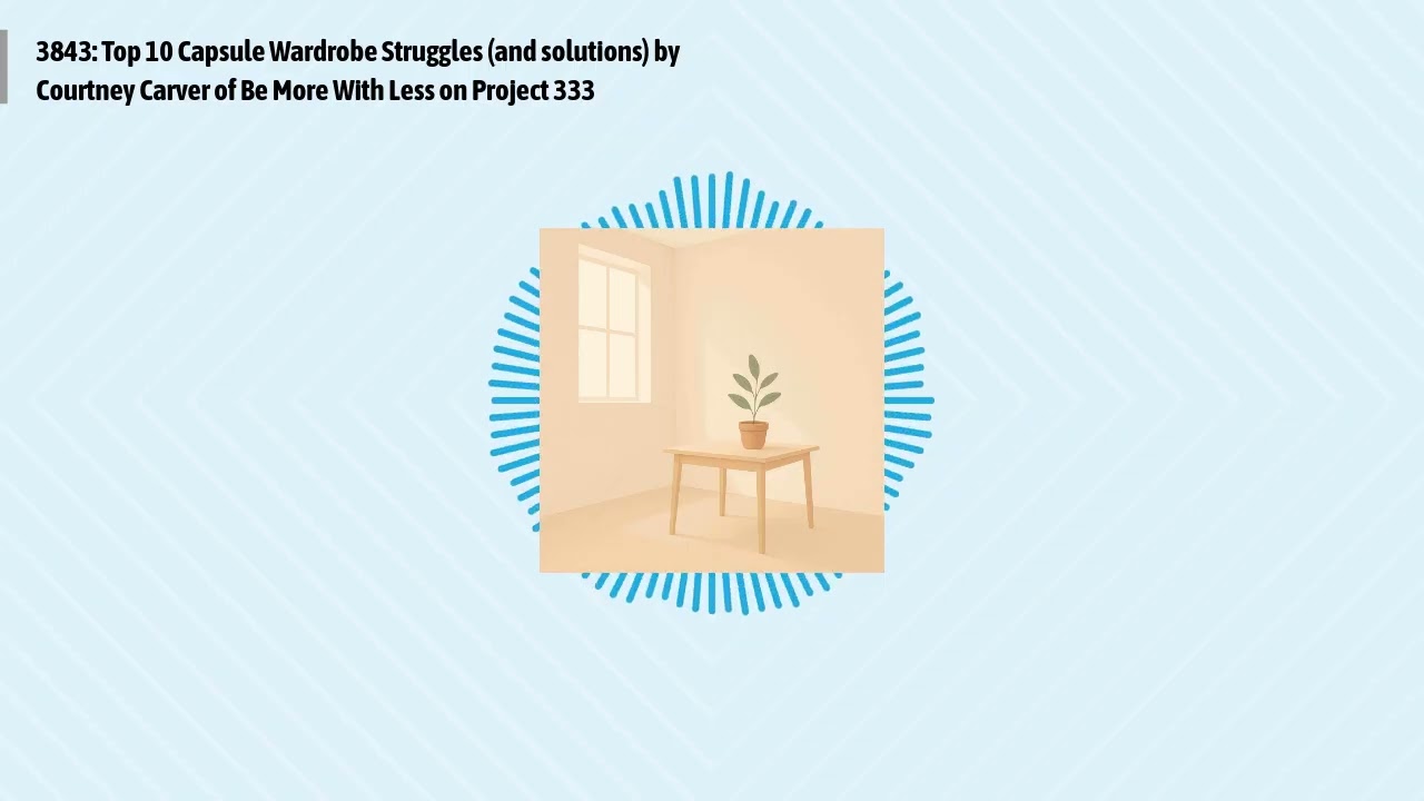 3843: Top 10 Capsule Wardrobe Struggles (and solutions) by Courtney Carver of Be More With Less...