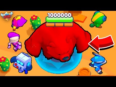 ОГРОМНЫЙ МЕДВЕДЬ МЕГАБОЕЦ ПРОТИВ ВСЕХ БРАВЛЕРОВ! BRAWL STARS
