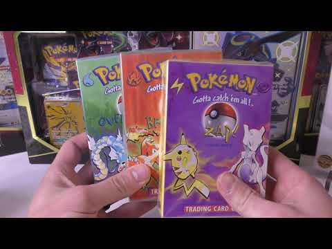 Opening 1999-2000 Base Set THEME Decks + WOTC Pokemon Booster Packs !!!