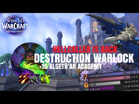 +15 Academy | Midnight Beta Destruction Warlock - Hellcaller is back ? (new changes)