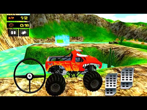 Offroad Monster Truck Stunt Driving Game - 4x4 Jeep Drive Simulator 2020 - Android GamePlay FHD