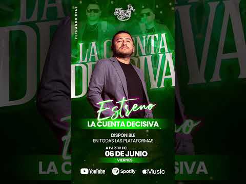 Con emoción les traigo mi primer trabajo musical LA CUENTA DECISIVA Disponible VIERNES 6 DE JUNIO 🙌🏻