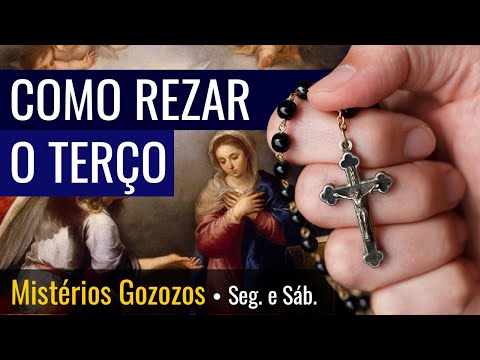 COMO REZAR O TERÇO - MISTÉRIOS GOZOZOS - SEG. E SÁB. (PASSO A PASSO ILUSTRADO)