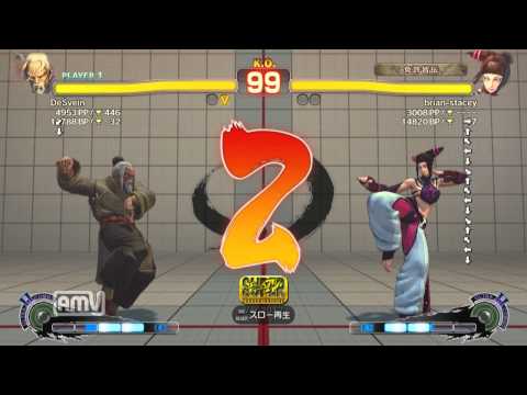 DeSvein [Gen] vs brian-stacey [Juri] SSF4 AE ver.2012 Japanese Online Ranked Matches