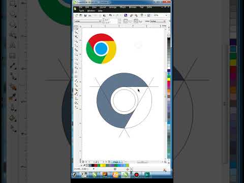 Google Chrome Logo Design in coreldraw #shortsfeed #shorts #coreldraw / CorelwaliSarkar