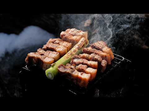 숯불 삼겹살에 멜젓 찍고 대파 한 점.. 빨뚜가 술술 들어갑니다