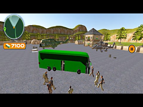 Army Bus Driving Simulator - Army Bus driver's Offroad Driving Game  - Andriod Gameplay