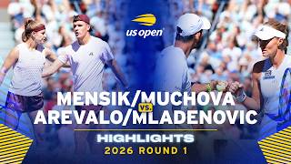 Mensik/Muchova vs. Arevalo/Mladenovic Highlights | 2026 US Open Round 1