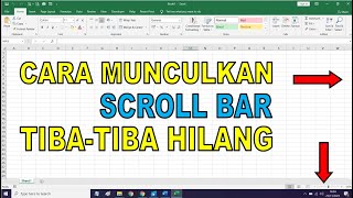 Cara Memunculkan Scroll Bar Horizontal dan Scroll Vertical yang Hilang Pada Lembar Kerja Excel