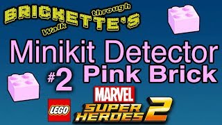 Minikit Detector Pink Brick, LEGO Marvel SuperHeroes 2 "Simulation Situation” Agent Coulson + Quake