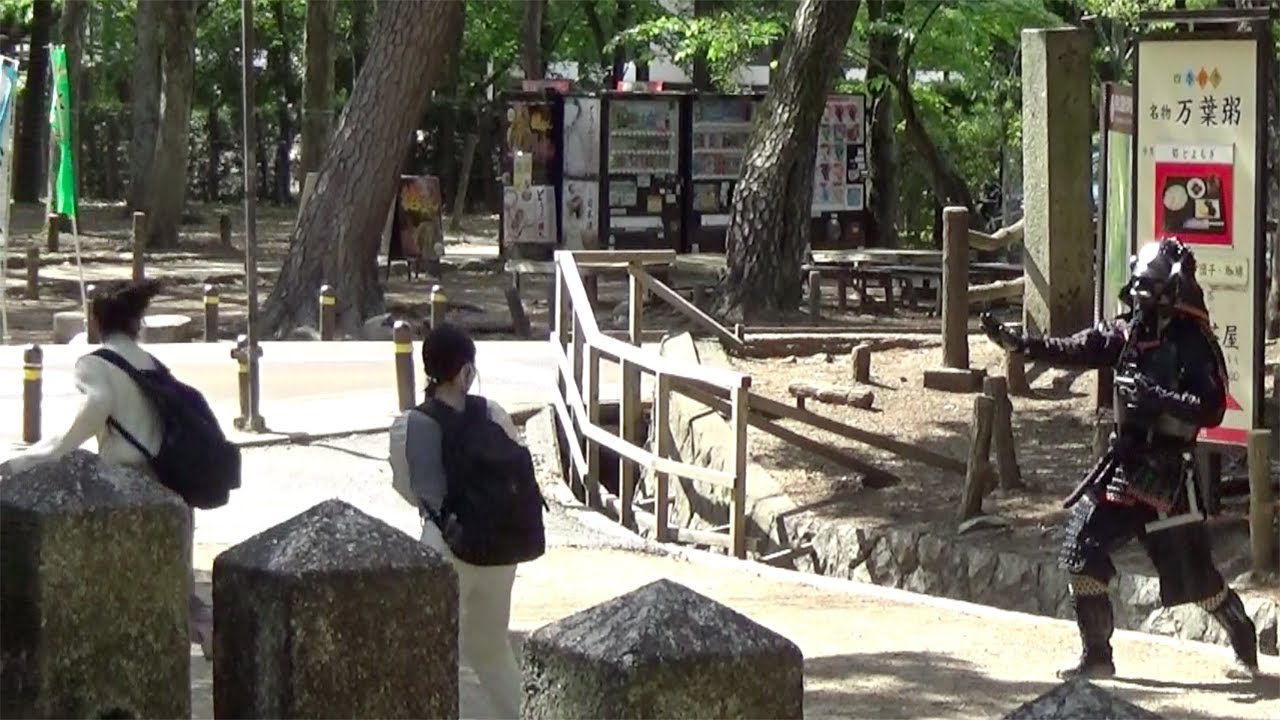 サムライマネキンドッキリ 奈良公園/Samurai Mannequin Prank in Japan