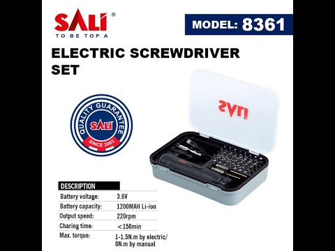 SALI Electric Screwdriver Set Obeng Set Elektrik