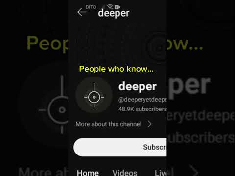 so theres this channel called deeper and killing people