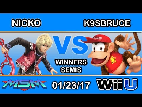 MSM 82 - FAD | Nicko (Shulk) Vs. K9sbruce (Diddy Kong) Winners Semis - Smash Wii U