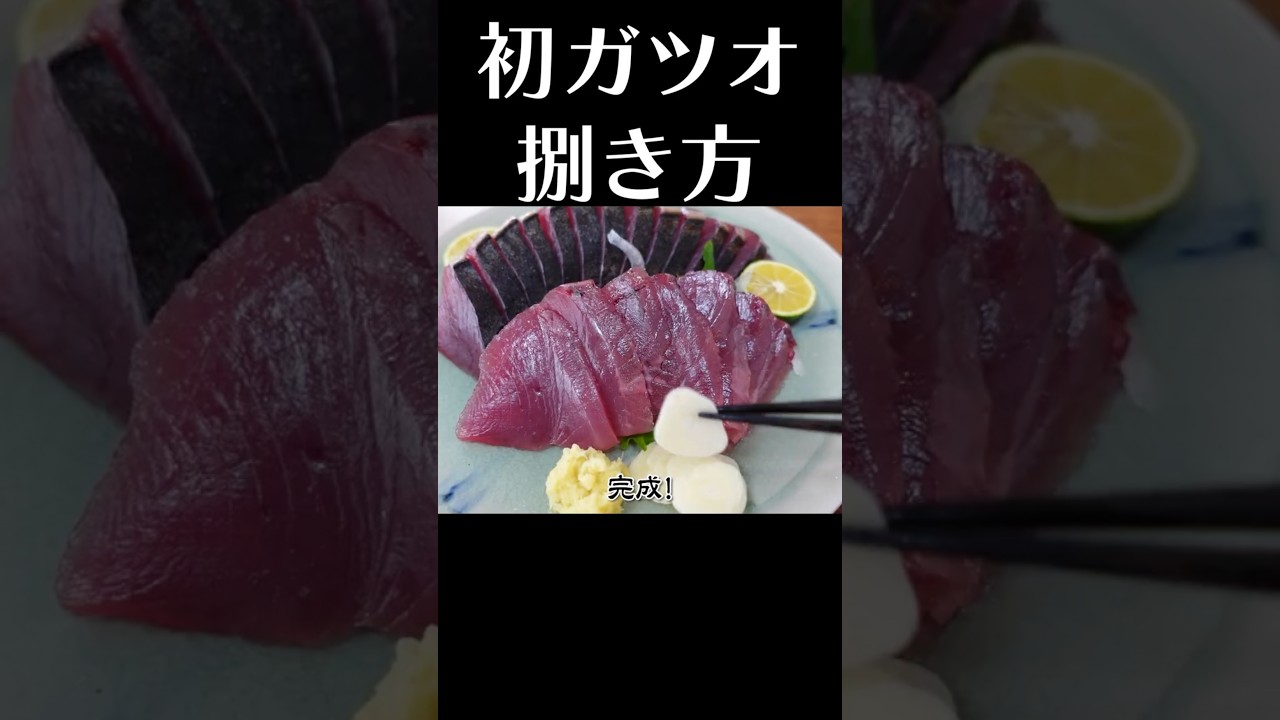 モッチモチの初鰹を味わう！#shorts  #カツオ 刺身 #捌き方