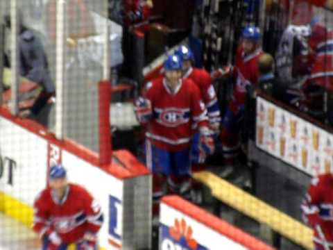 Montreal Canadiens hit the ice for the 3rd period Vs Washington Capitals (February 10, 2010)