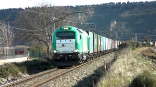 preview picture of video '335-017 Continental Rail a cargo del Teco Zaragoza-Bilbao a pocos km de Cenicero (La Rioja)'