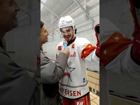 Dopo partita della semifinale di coppa Svizzera con l attaccante del Martigny Matteo Valenza